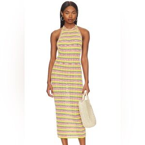 Striped Halter Maxi | Colorful Summer Beach Dress